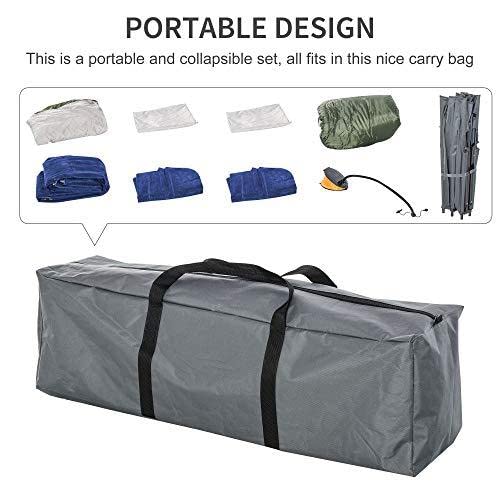 Folding Camping Cot with Pillows P601