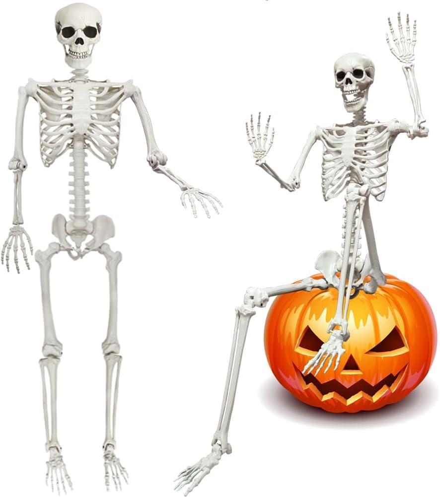 2-Pack 67" Posable Skeletons with Movable Joints X40289