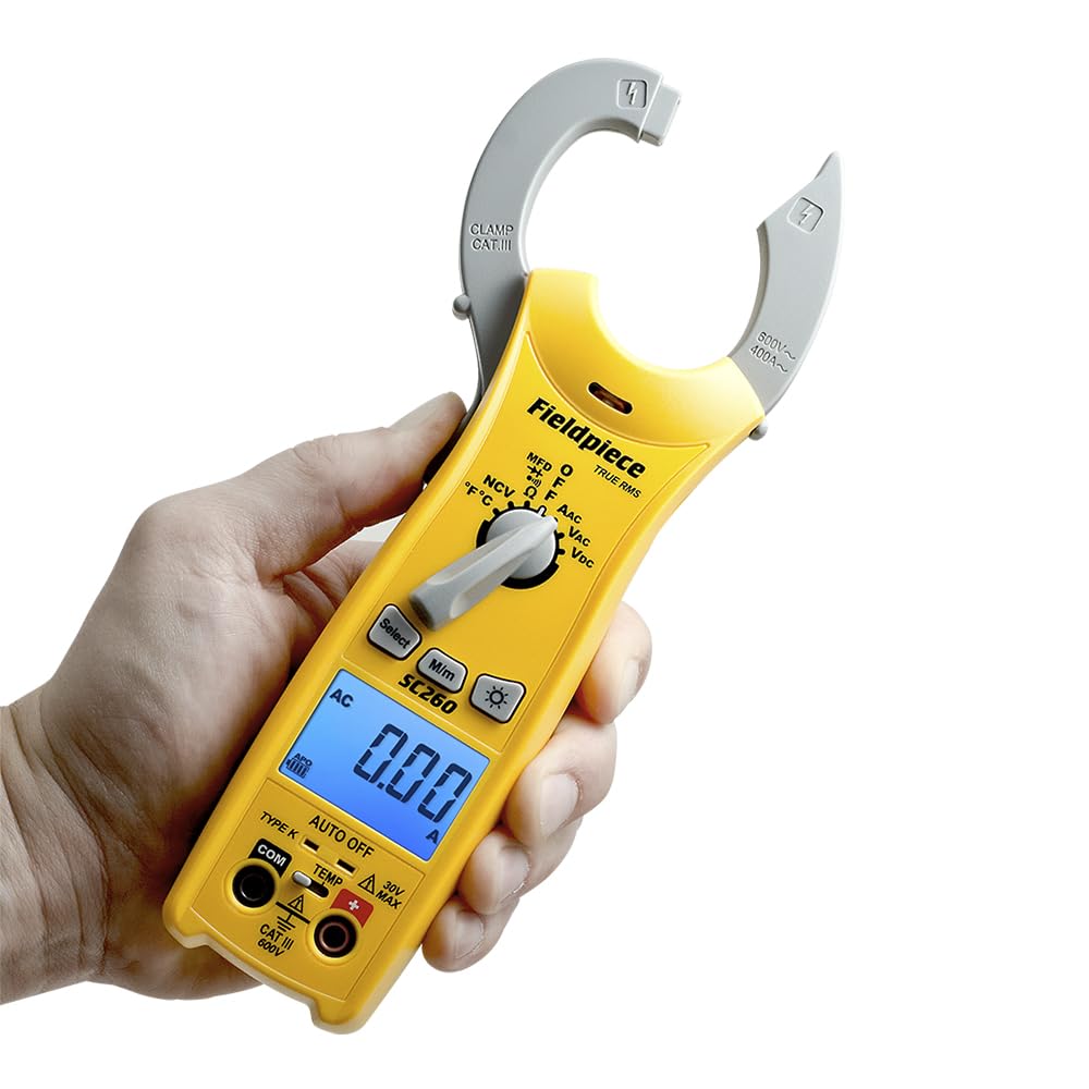 Compact HVACR Clamp Multimeter with Temperature, Capacitance & Backlight Z2707
