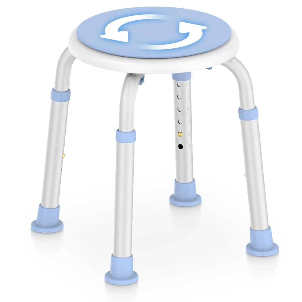 360 Rotating Swivel Shower Seat with Anti-Slip Rubber Tips O390