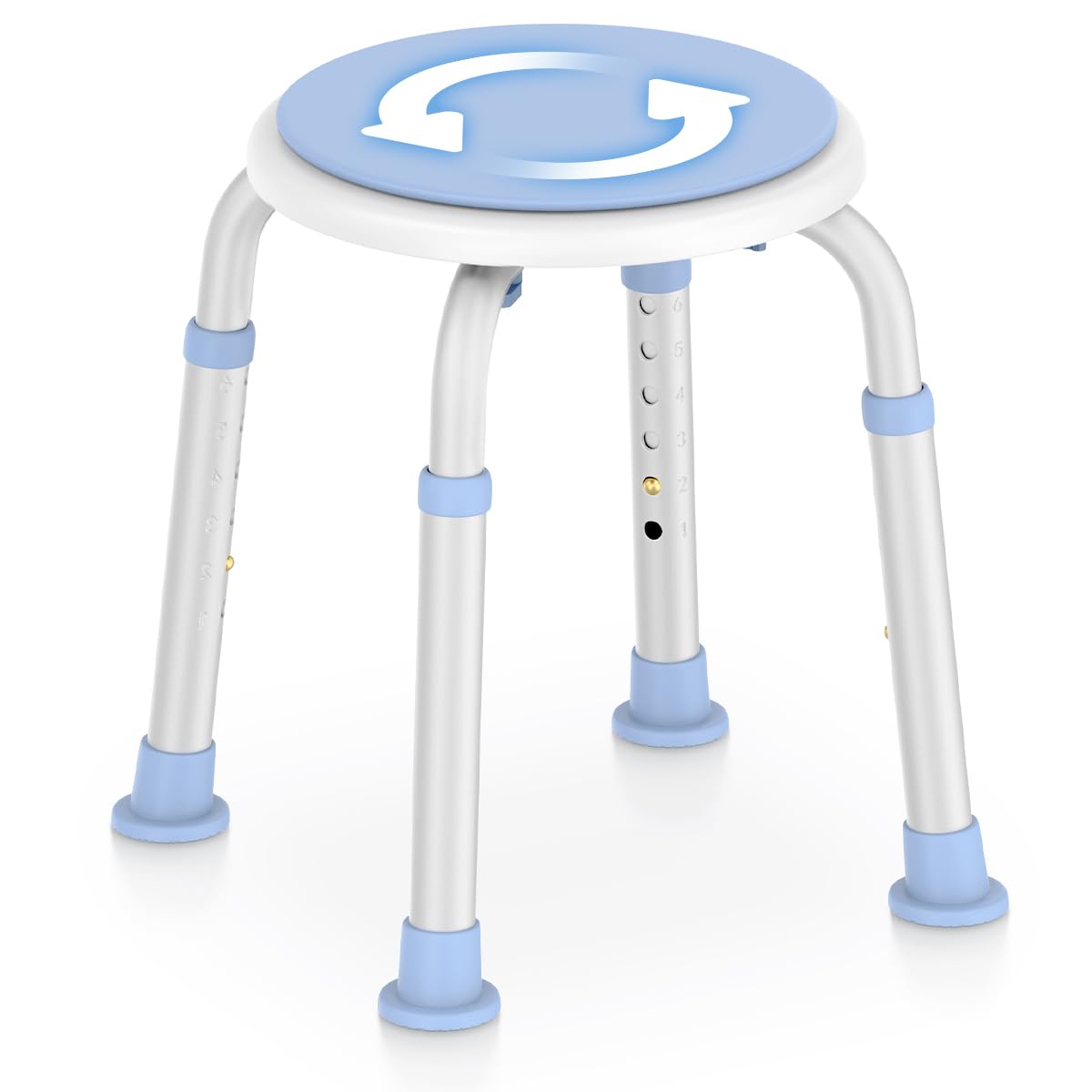 360 Rotating Swivel Shower Seat with Anti-Slip Rubber Tips O390