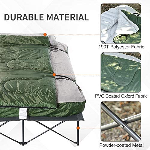 Folding Camping Cot with Pillows P601