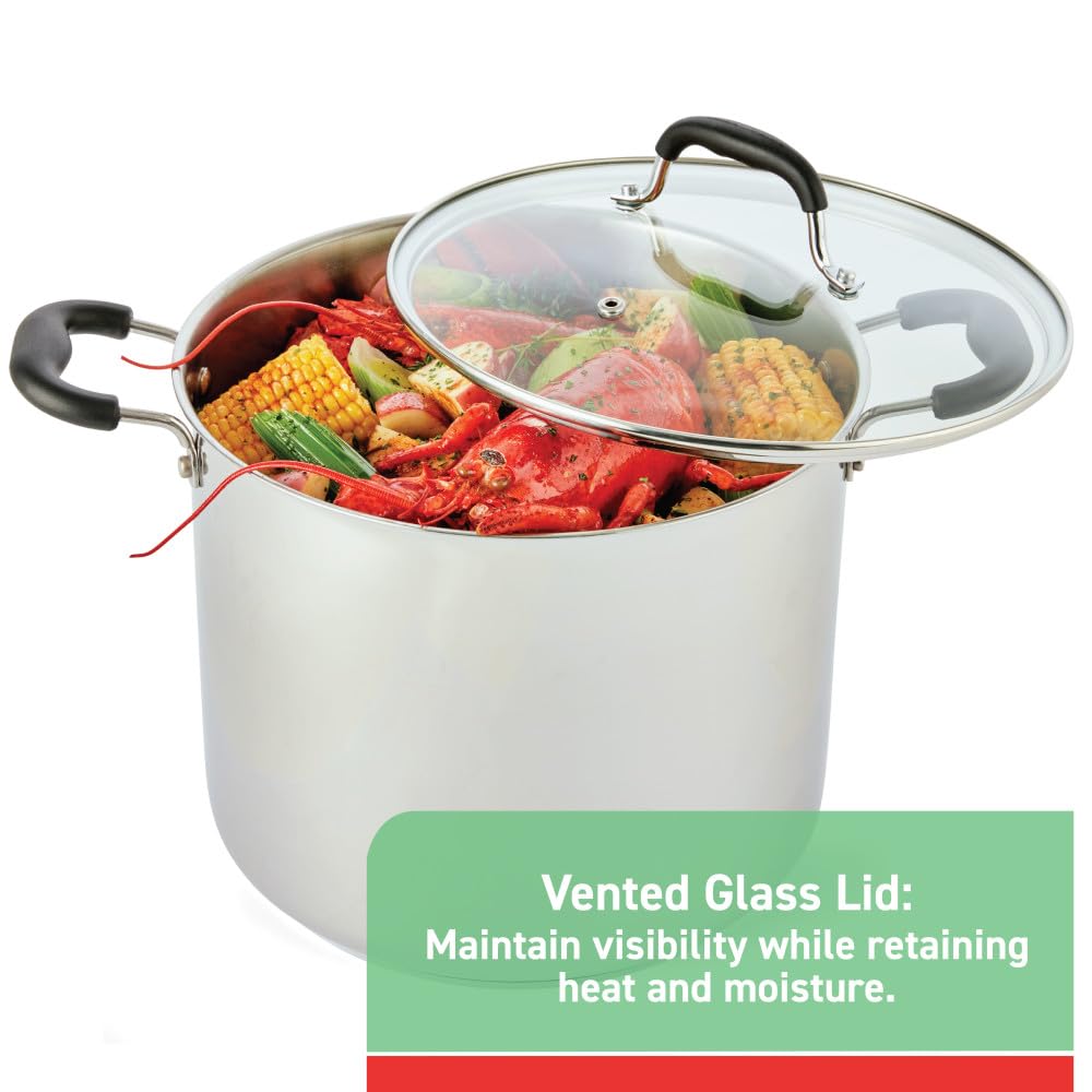 Stainless Steel 12 qt Stock Pot with Lid N8644