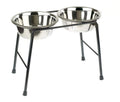 Double Feeder High Stand with 2 x 1600 ml Stainless Steel Dishes P29445