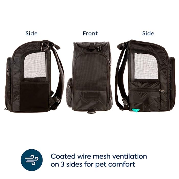 Black Medium Convertible Pet Carrier & Backpack U257