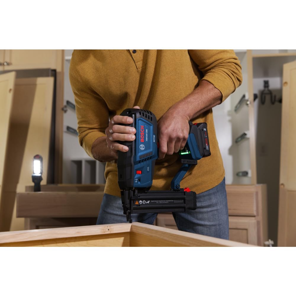 18V Brushless 18-Gauge Brad Nailer Kit with Battery and Charger Y7903