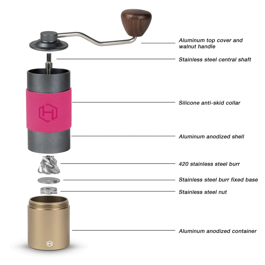 Manual Coffee Grinder 30g CNC Stainless Steel Conical Burr N79215