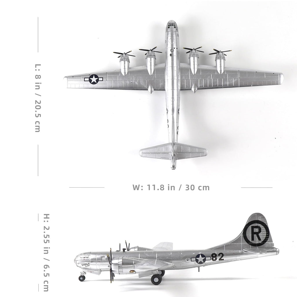 1/144 B-29 Bomber Metal Model Kit with Stand Diecast Airplane J656