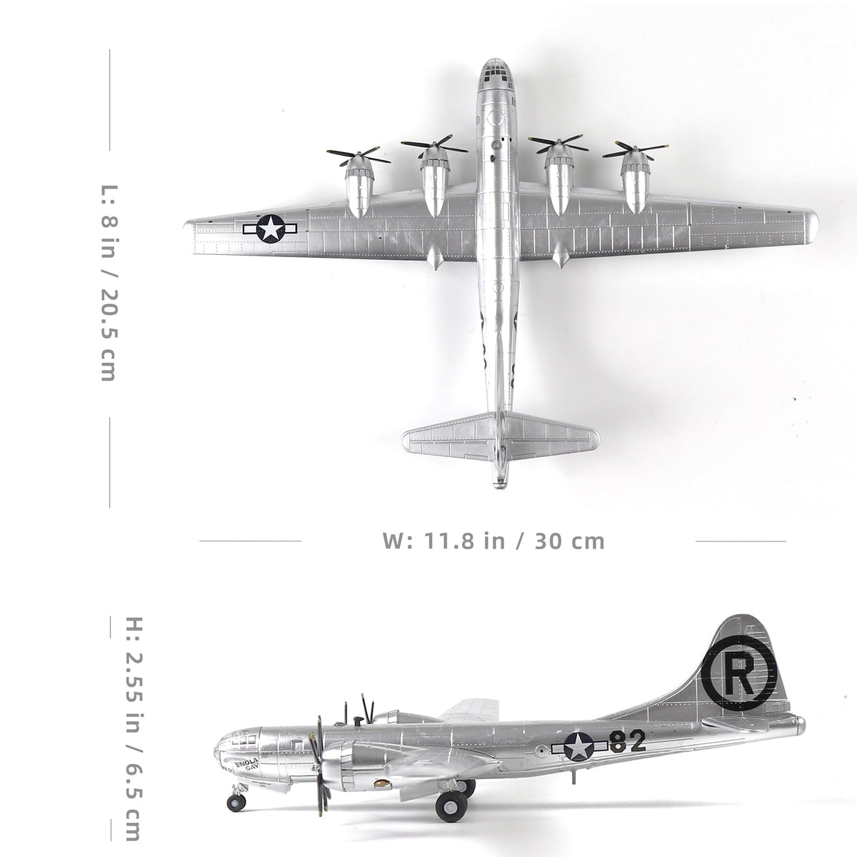 1/144 B-29 Bomber Metal Model Kit with Stand Diecast Airplane J656