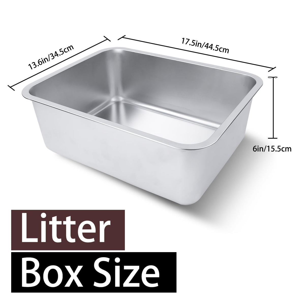 Stainless Steel Cat Litter Box U629