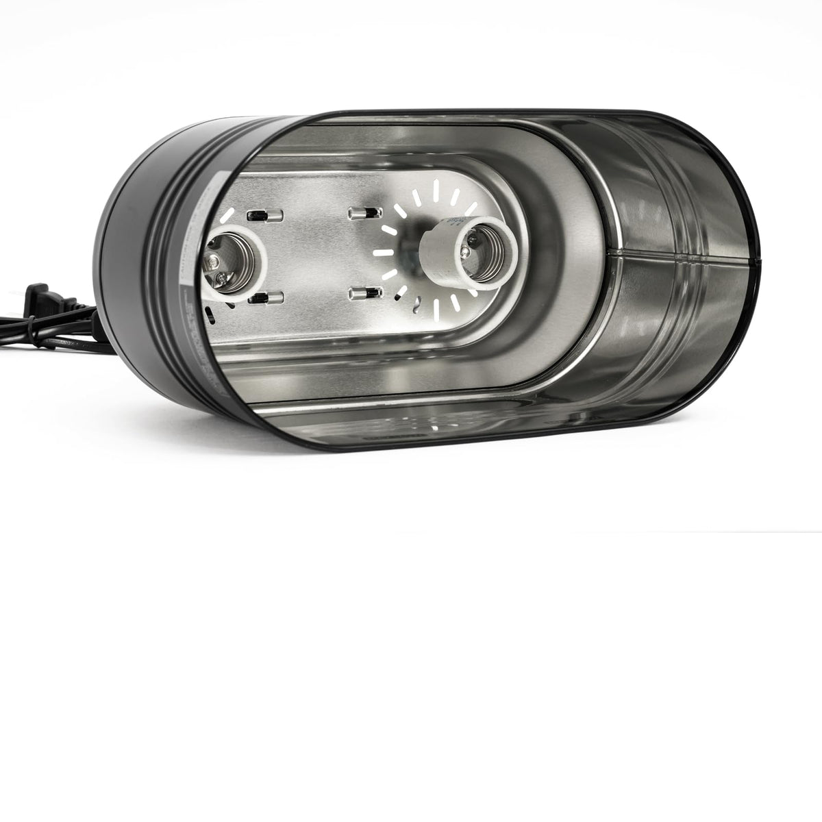 Dual Reptile Light Fixture with 2 Switches, Deep Dome Heat Lamp Fixture N916771