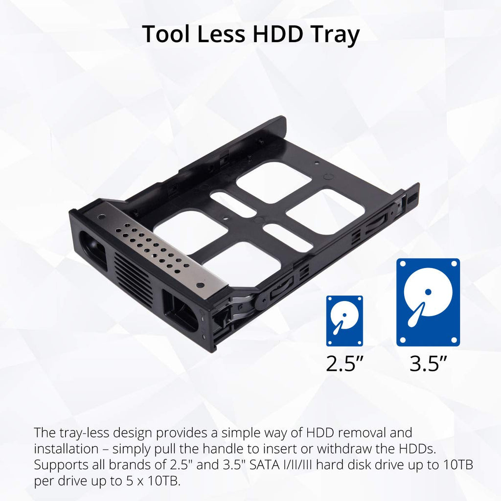 8 Bay Tool Less Hot Swap 2.5" 3.5" SATA USB 3.0 Enclosure C1153