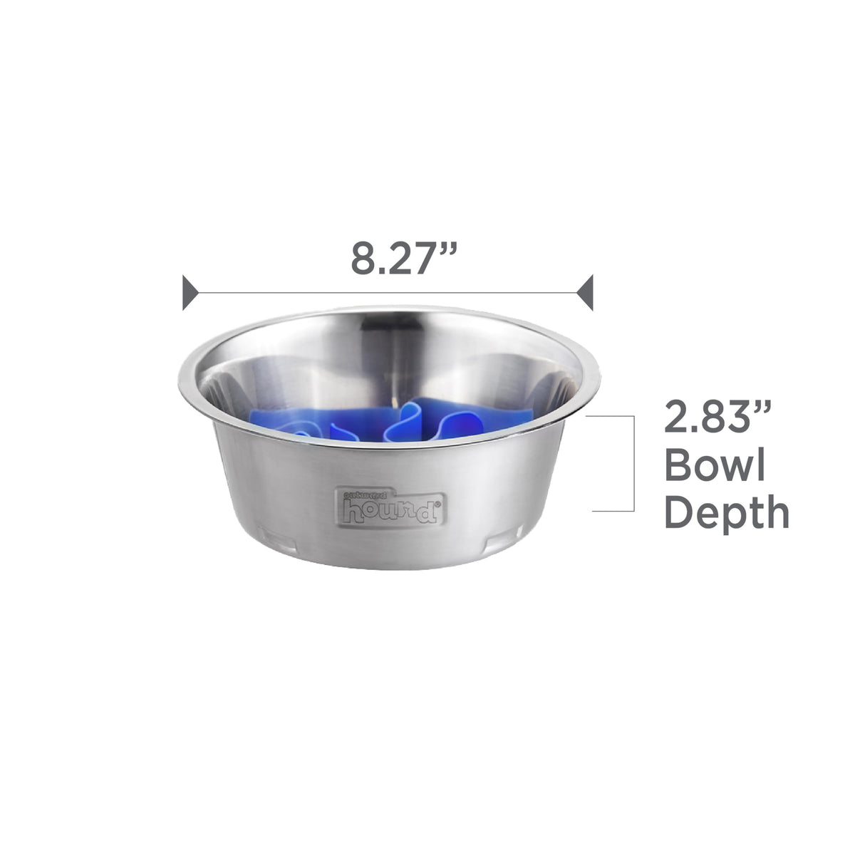 Stainless Steel Slow Feed Dog Bowl R610