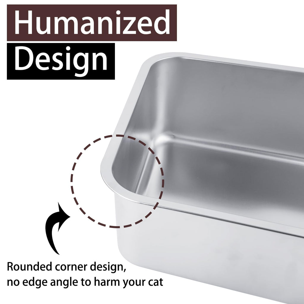 Stainless Steel Cat Litter Box U629