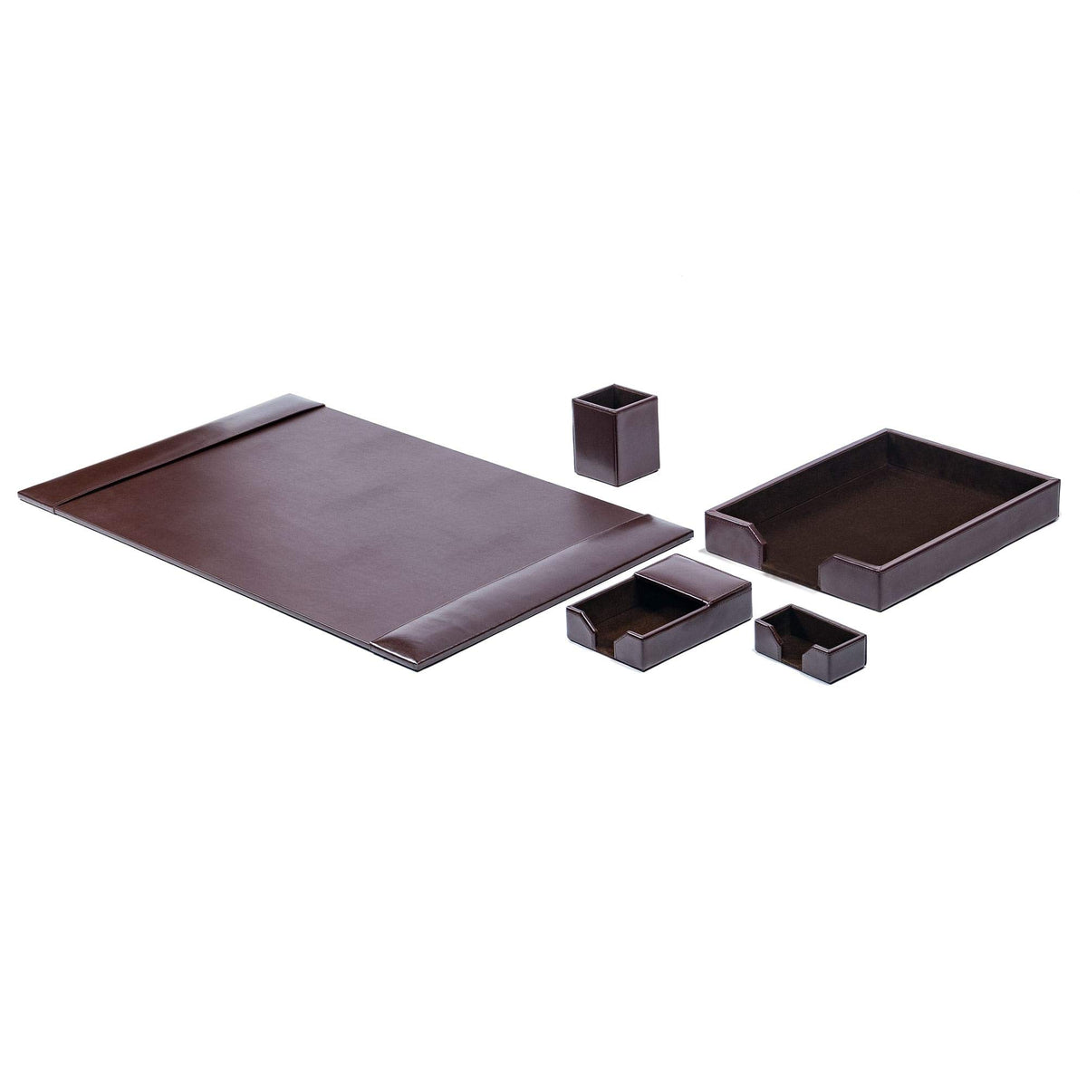 Bonded Leather Desk Set 5 Piece M7153
