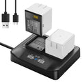 2-Pack Rechargeable Batteries with LCD Dual Charger Q16488