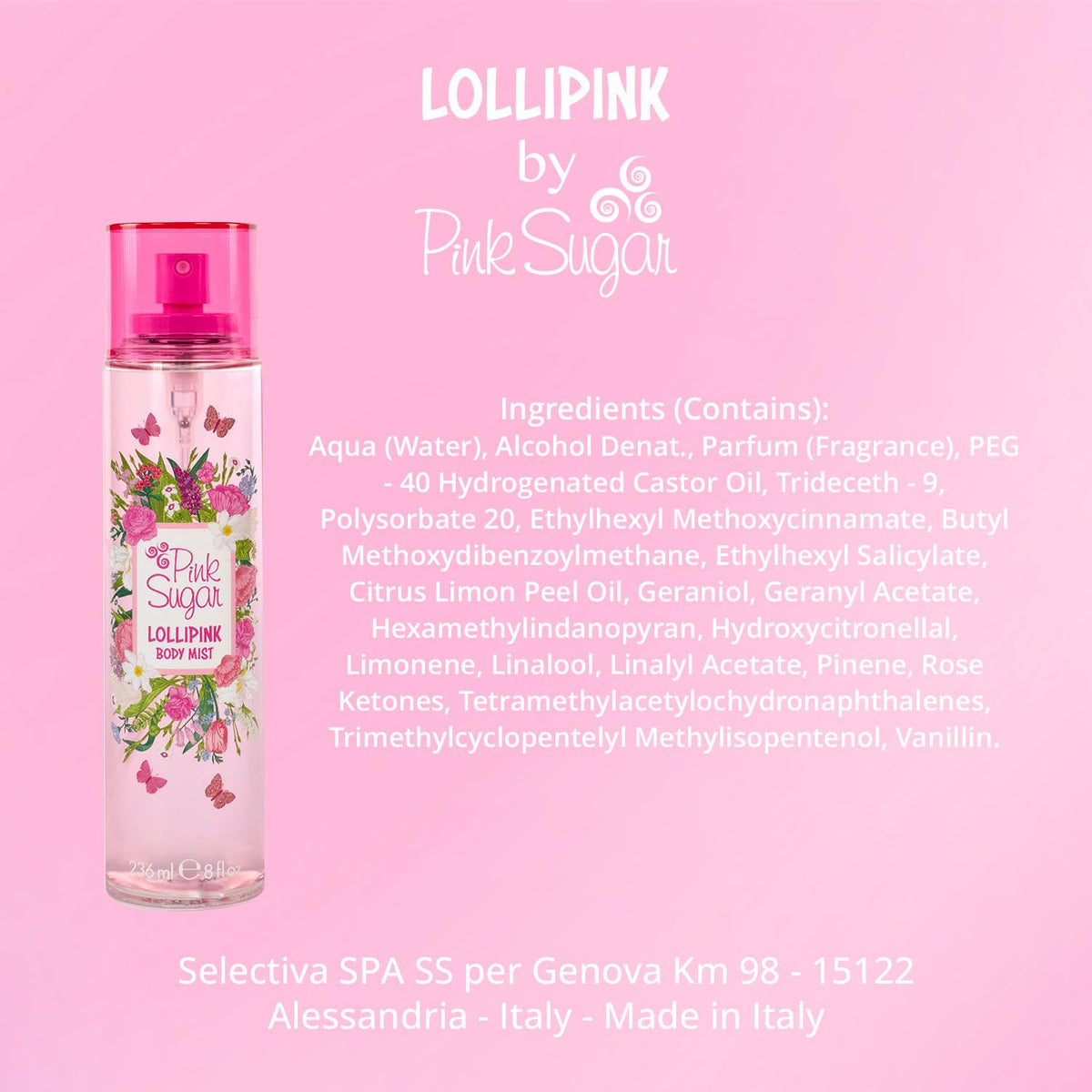 Pink Sugar Lollipink Body Mist 8.0 Fl Oz G3060