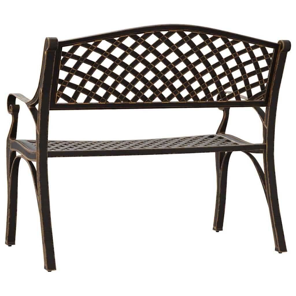 Cast Aluminum Patio Bench with Backrest X27209
