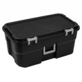 22 Gallon Black Wheeled Plastic Storage Trunk X2274