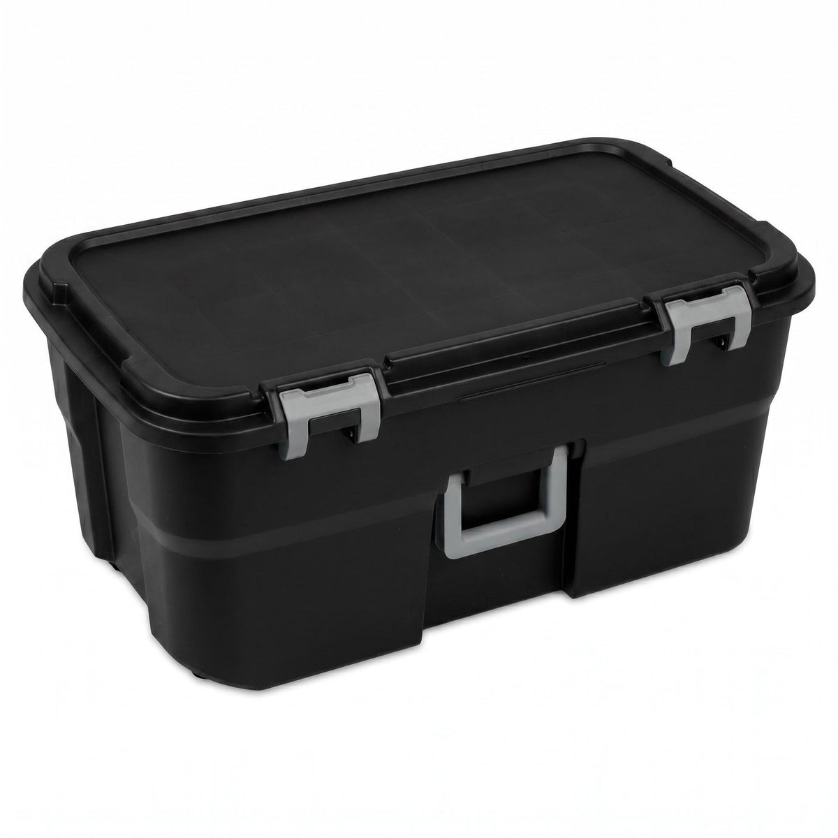 22 Gallon Black Wheeled Plastic Storage Trunk X2274