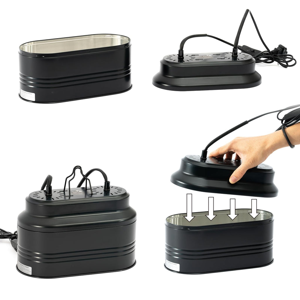 Dual Reptile Light Fixture with 2 Switches, Deep Dome Heat Lamp Fixture N916771