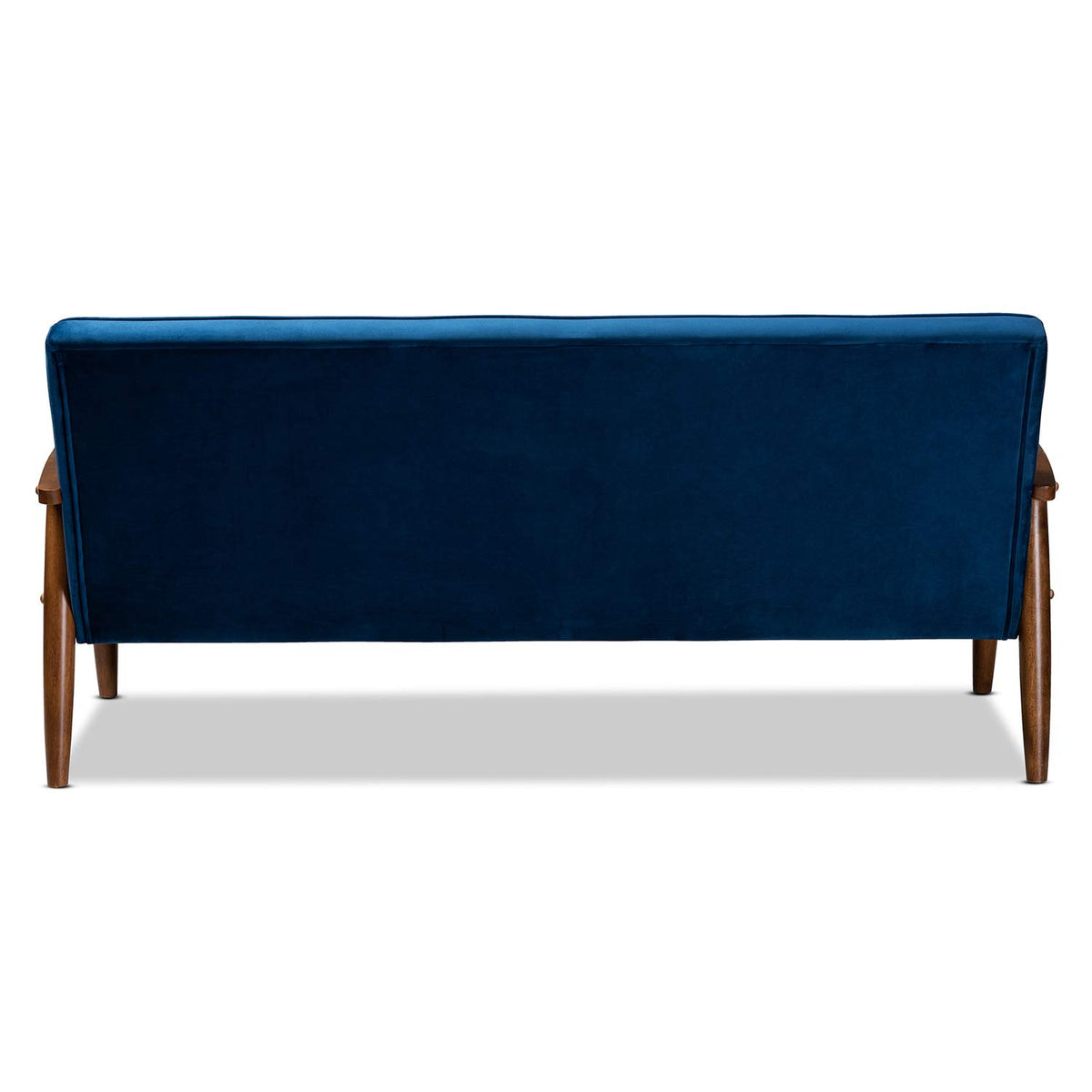 Navy Blue Velvet Upholstered 3-seater Sofa E6513
