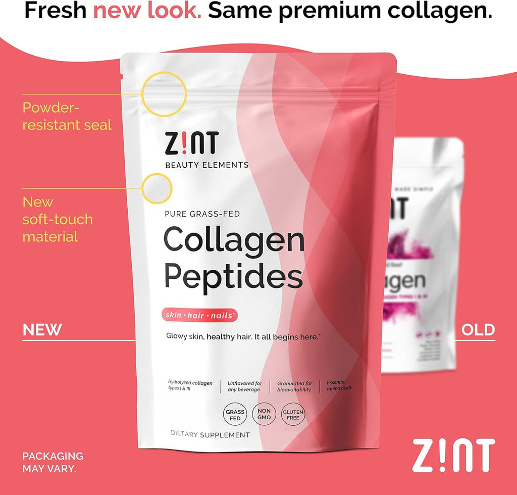 Collagen Peptides Powder 32 oz Grass-Fed Hydrolyzed Type I & III Unflavored L192709