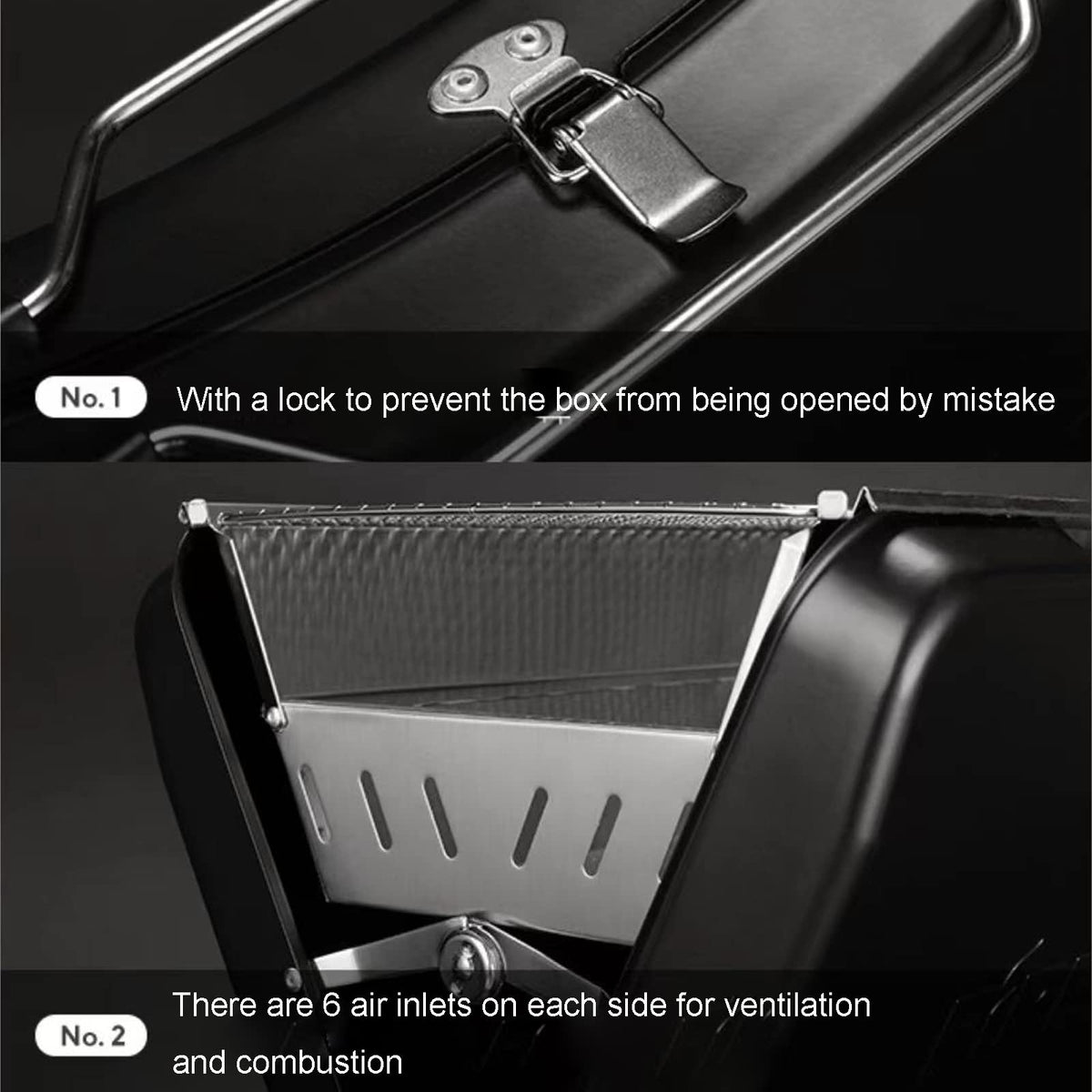 Foldable Portable Stainless Steel Charcoal BBQ Grill C89382