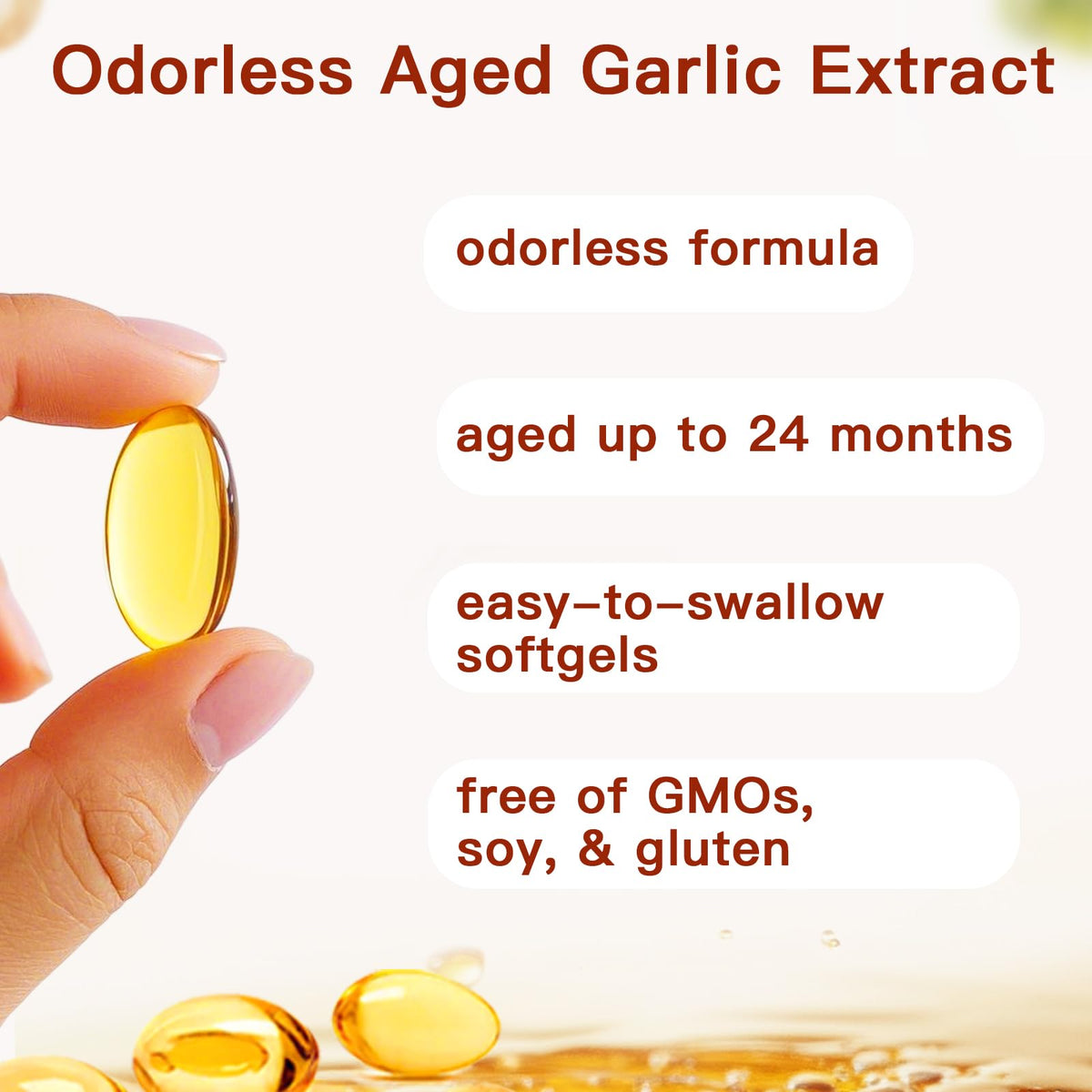 Odorless Organic Garlic Capsules L2081