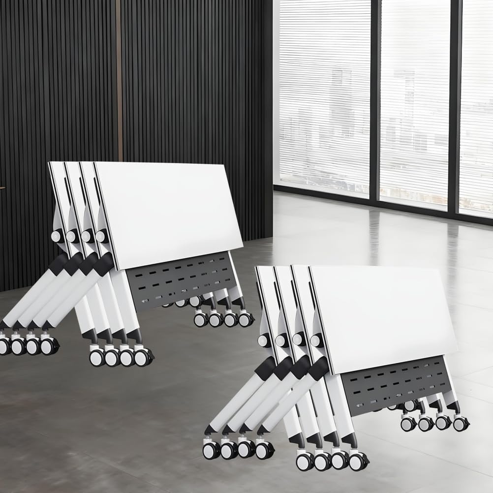 Folding Conference Table with Locking Wheels, 8 Pack, 63x24x30 Inch Z2650