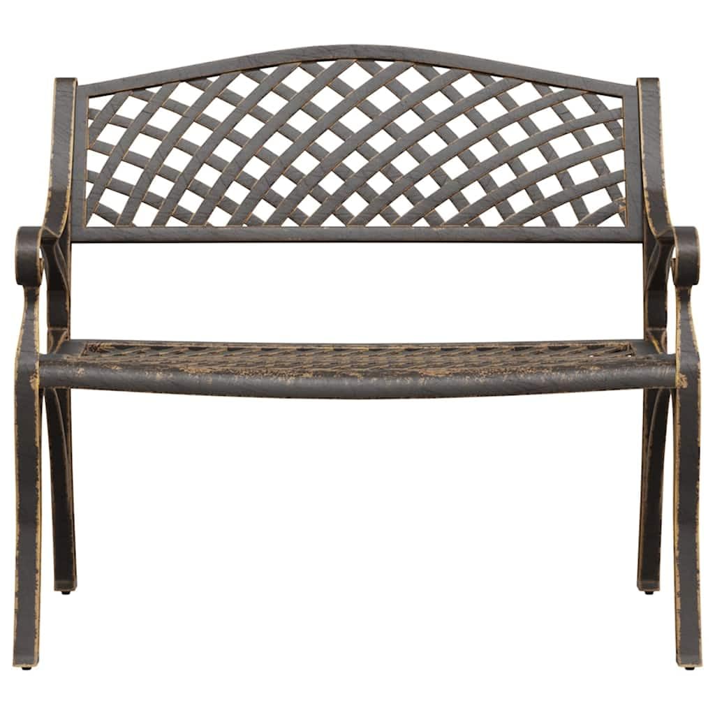 Cast Aluminum Patio Bench with Backrest X27209