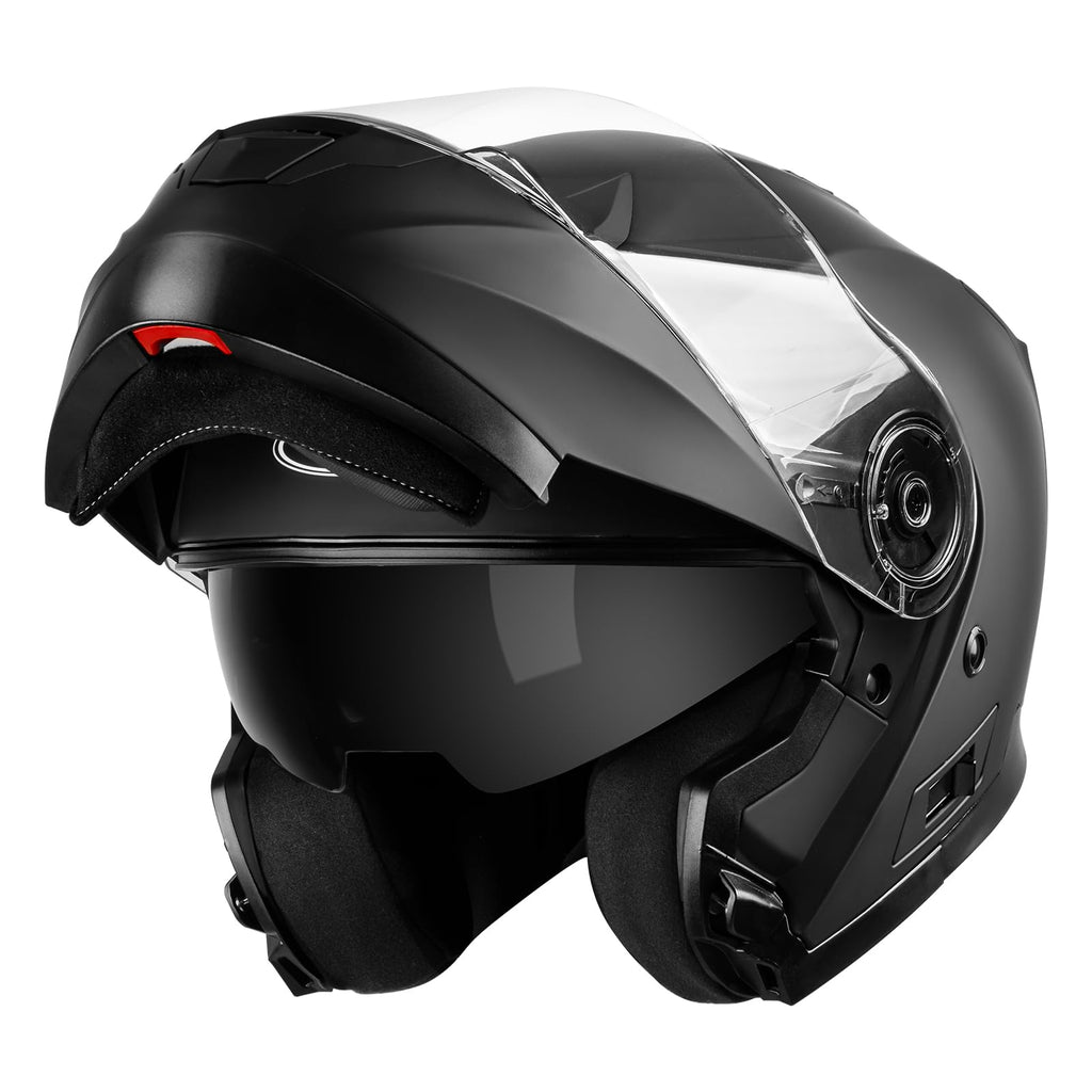 DOT Approved Full Face Motorcycle Helmet with Flip Up Dual Visor P94728
