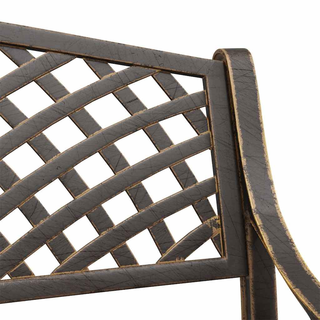 Cast Aluminum Patio Bench with Backrest X27209