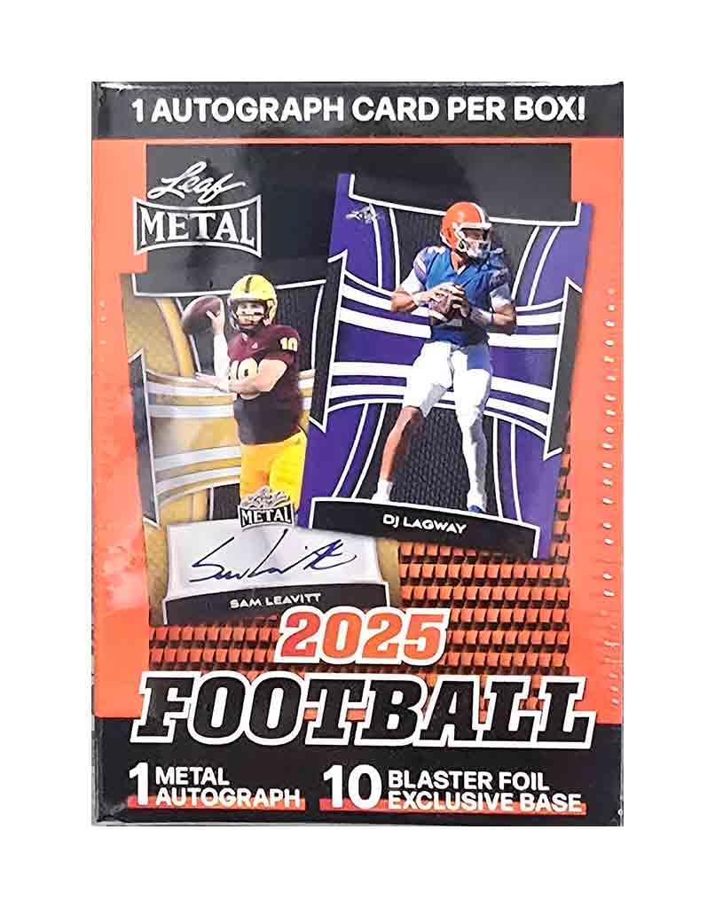 Football Trading Card Blaster Box with 1 Metal Autograph K374