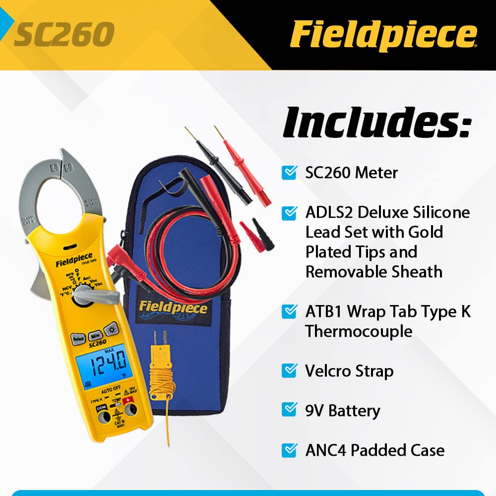 Compact HVACR Clamp Multimeter with Temperature, Capacitance & Backlight Z2707