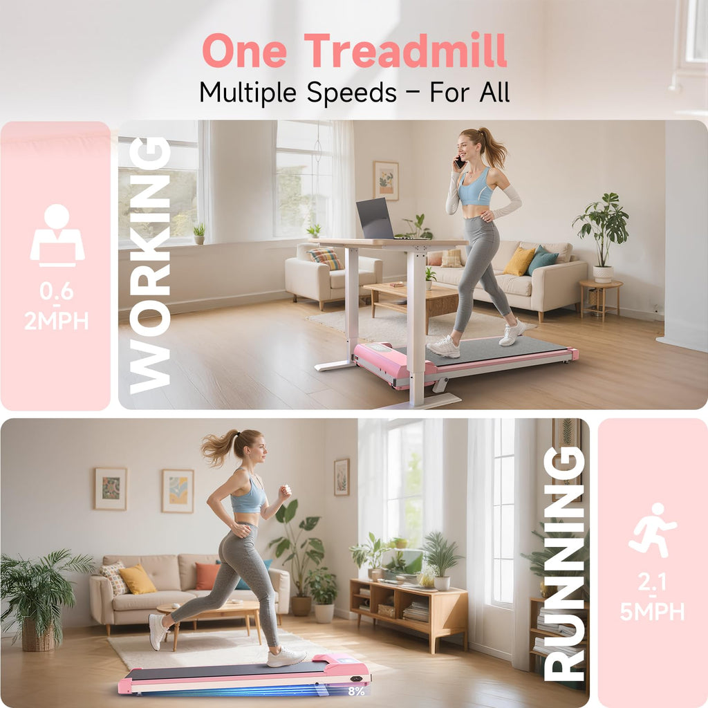 Incline Walking Pad with 8% Incline & 2.5HP Z627638