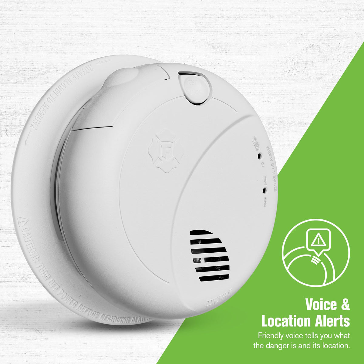 Hardwire Combination Smoke & Carbon Monoxide Alarm with Voice Z153794