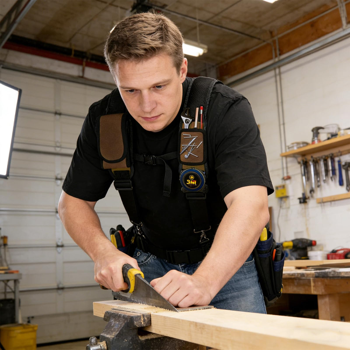 Tool Belt Suspenders with Magnetic Wristband S25859