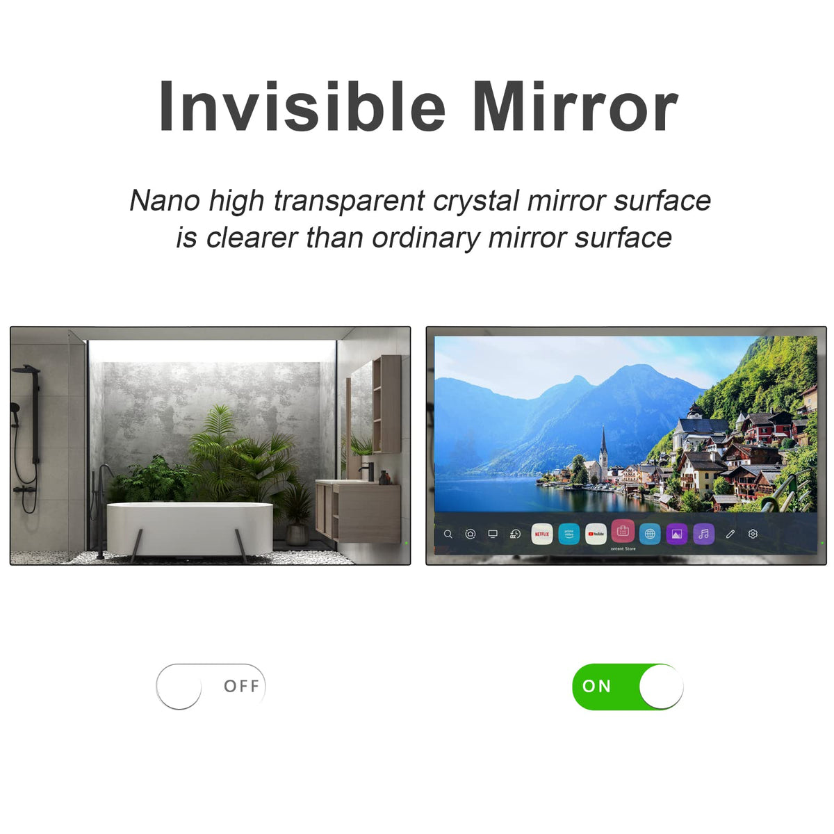 55 Inch 4K UHD Waterproof Smart Mirror TV G171