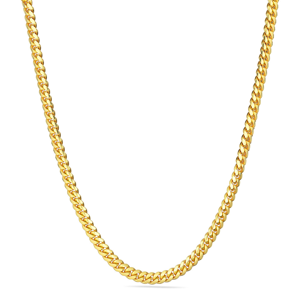 18K Gold Over 925 Sterling Silver Miami Cuban Chain Necklace Q2275