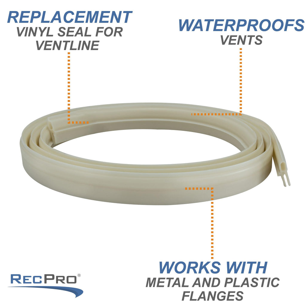 White Vinyl RV Roof Vent Seal 1 Pack T544