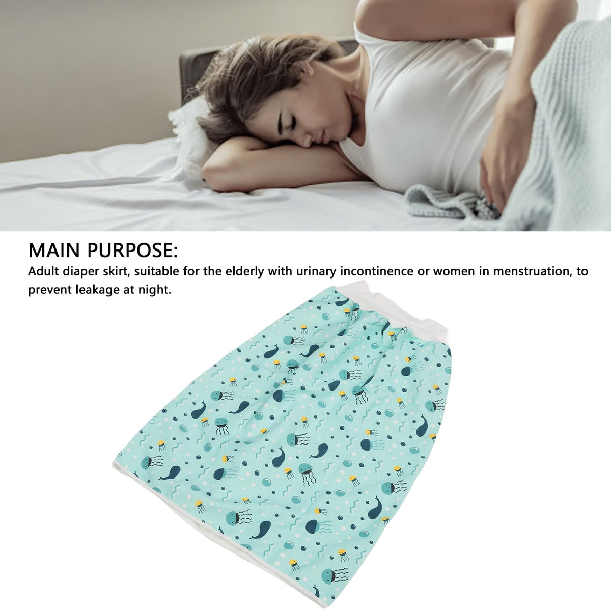 Washable Cotton Reusable Incontinence Bed Pad XL P47937