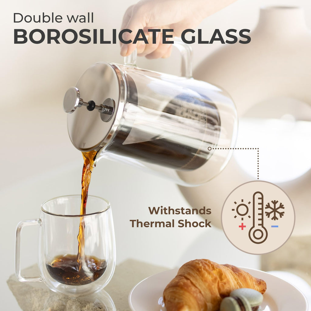 Glass French Press Coffee Maker 27oz F159