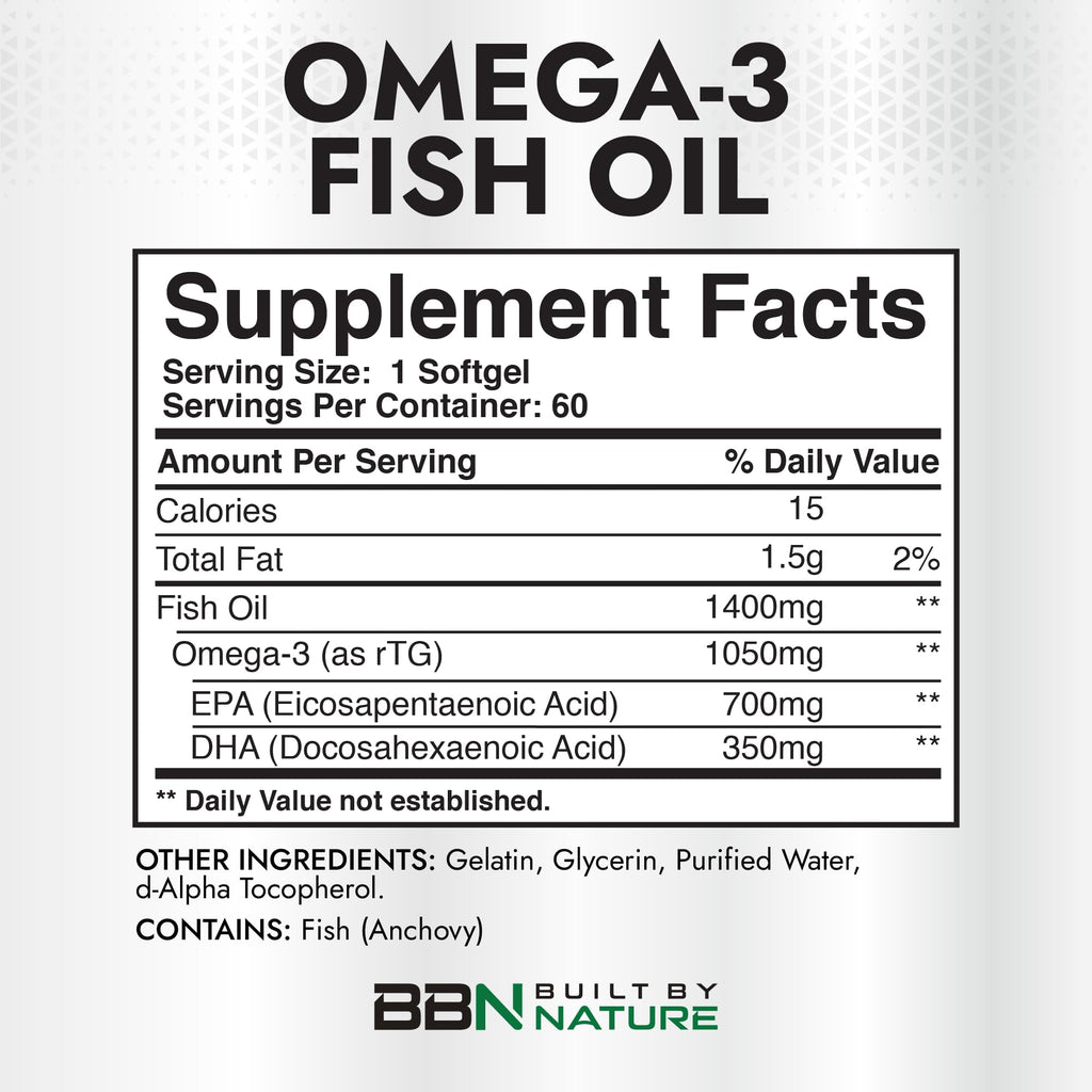 Omega 3 Fish Oil 1400 mg 60 Softgels L782106