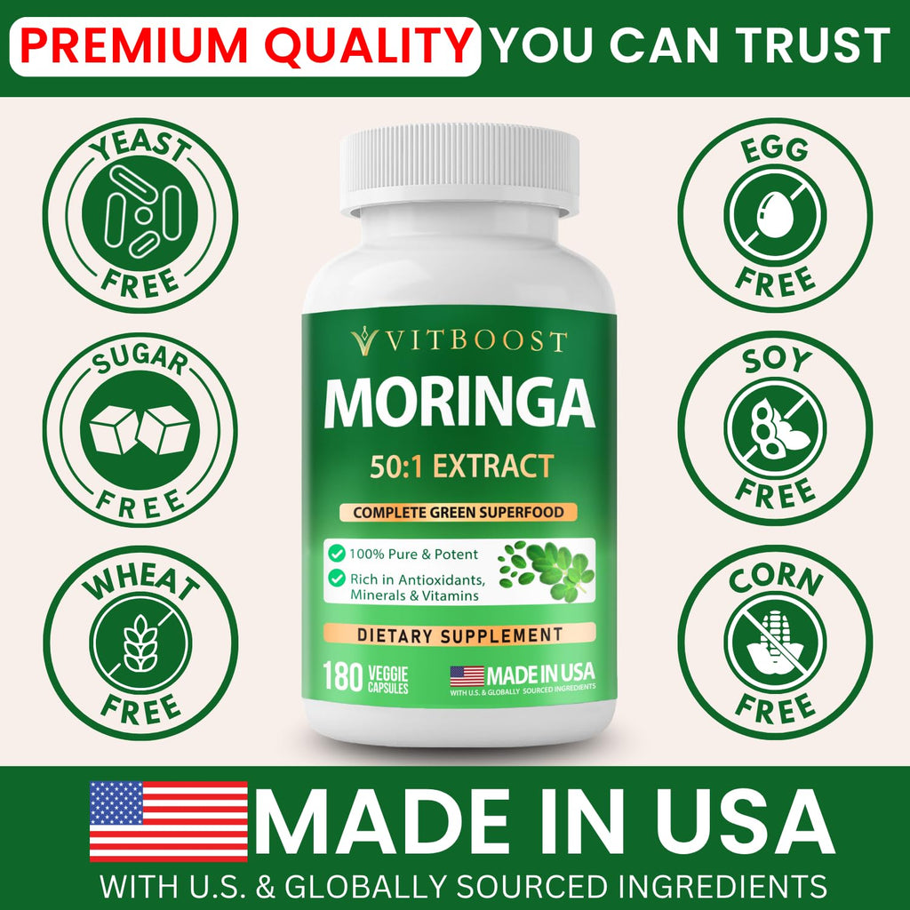 Moringa Oleifera Extract Capsules 400mg X70529