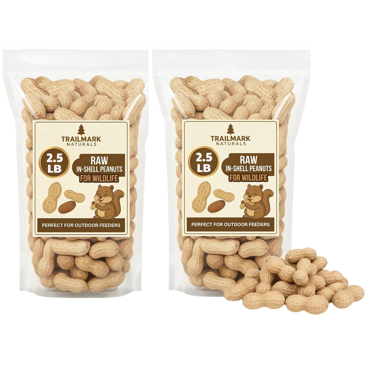 Raw Peanuts for Squirrels and Birds, 5 Pounds Total L565487