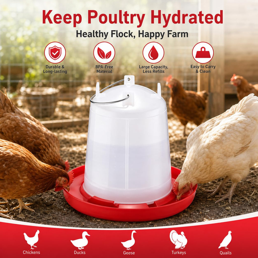 2 Pack 2 Gallon Poultry Waterer O233