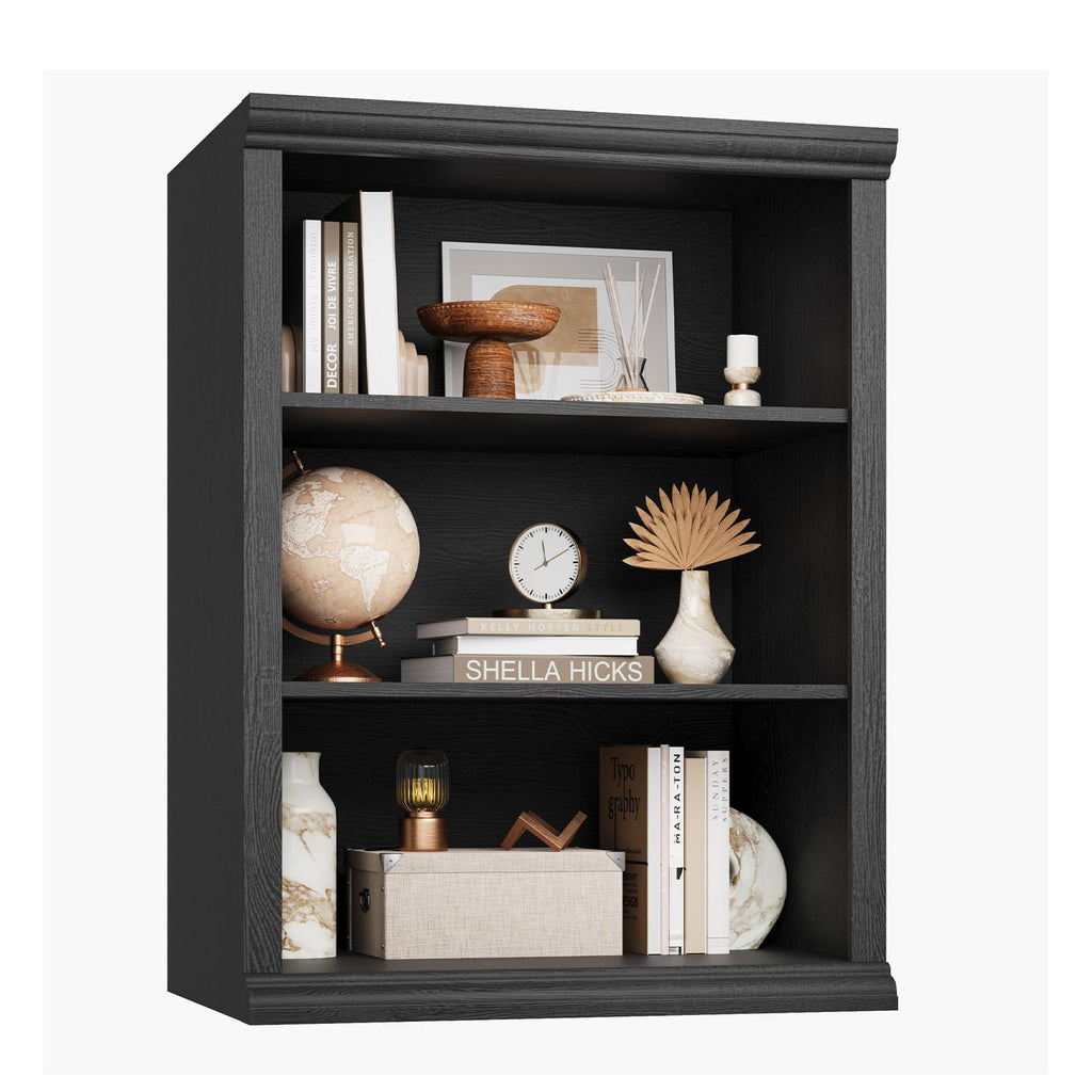 Black 3 Tier Bookcase N6820