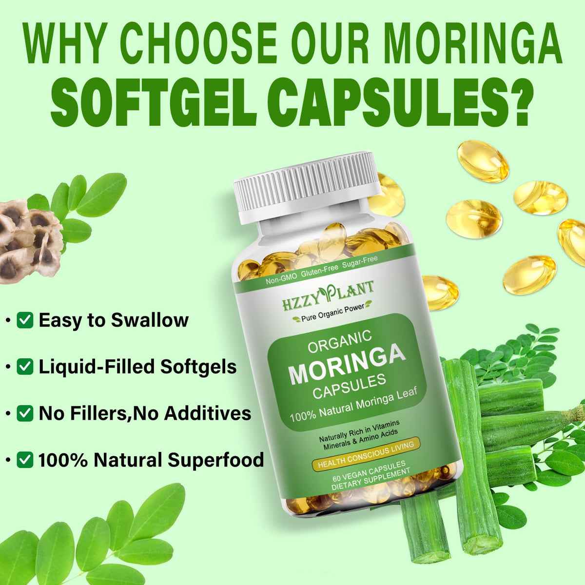 Moringa Softgel Capsules V79547