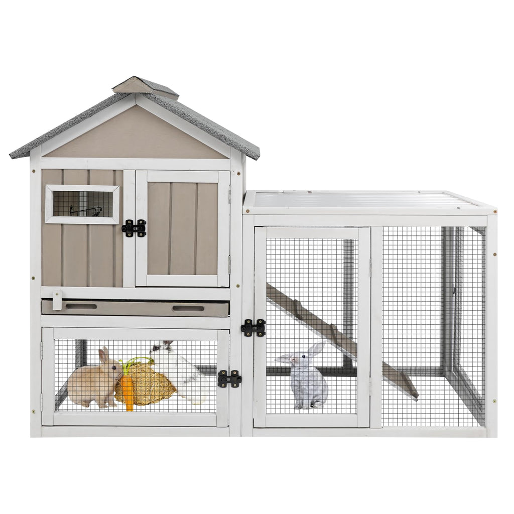 48" L 2-Story Rabbit Hutch with Ramp V1153